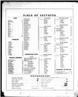 Table of Contents, Sandusky County 1874